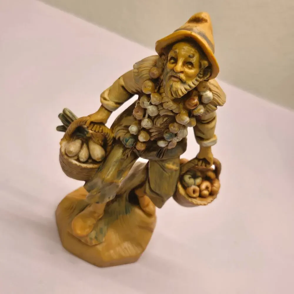 Vintage Fontanini Depose Italy Peasant Market Vendor Figurine Nativity Villager